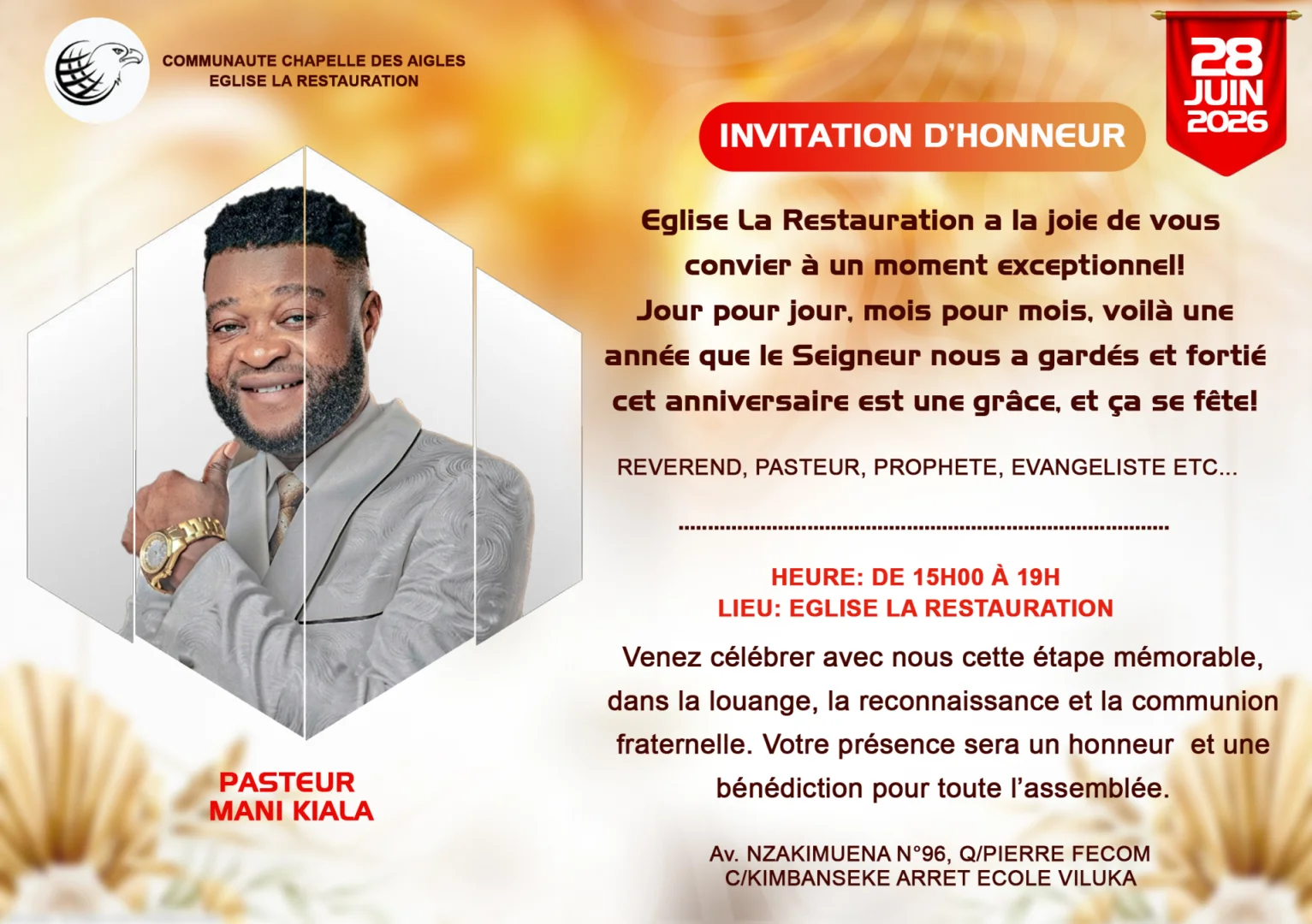 Service Image Invitation d’honneur